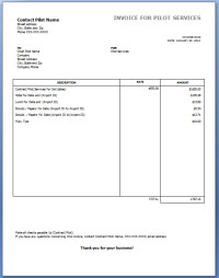Contract Pilot Invoice Contract Pilot Invoice
